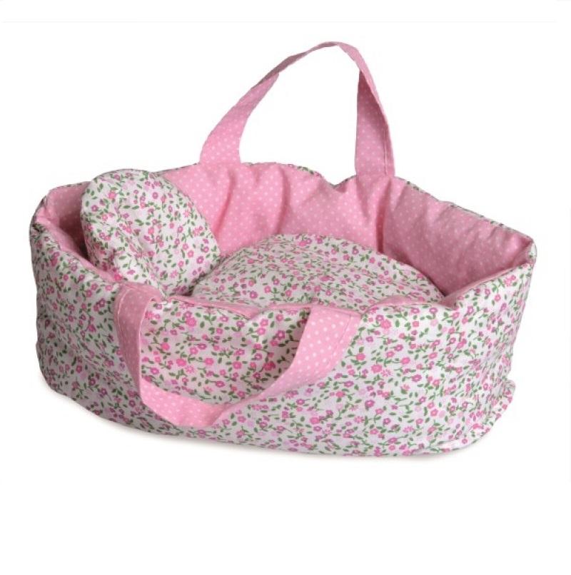 Couffin en tissu pour poupée 40 cm