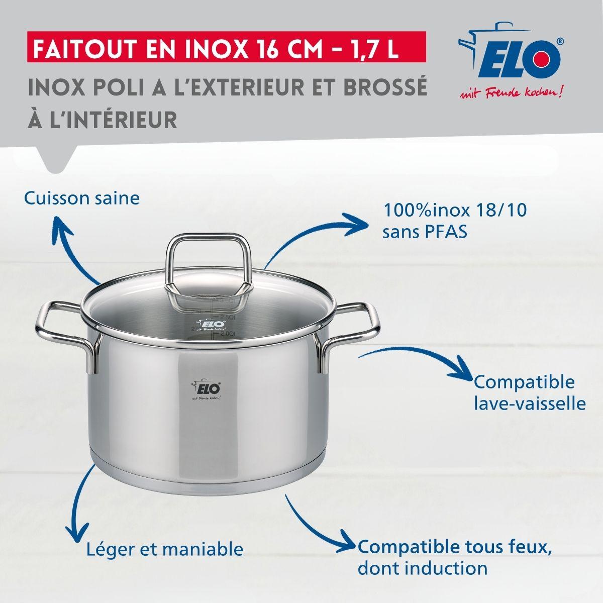 Faitout en inox 16 cm de 1,7 litres Elo Citrin thumbnail