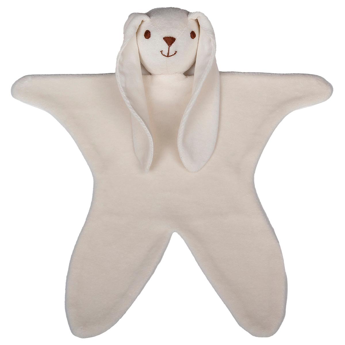 Doudou coton bio velours 30 cm Lapin thumbnail