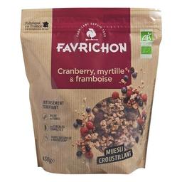 Muesli Bio Cranberry Myrtille Framboise 450g