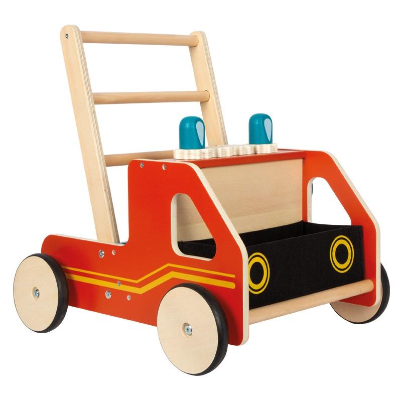 Chariot de marche en bois Pompiers thumbnail