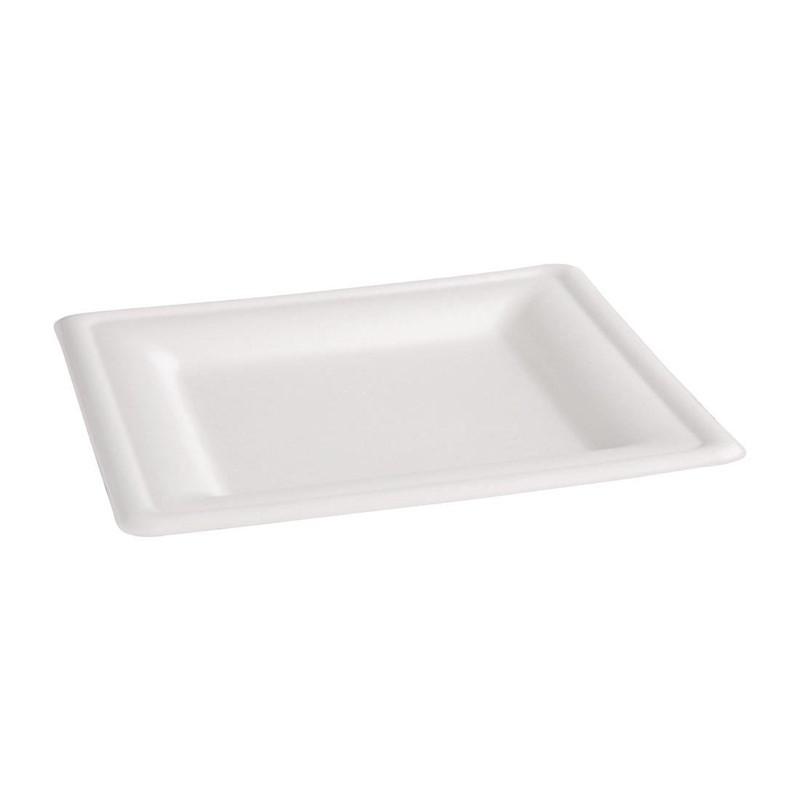 Assiettes Carrées en Bagasse - Lot de 50 - Fiesta Green thumbnail