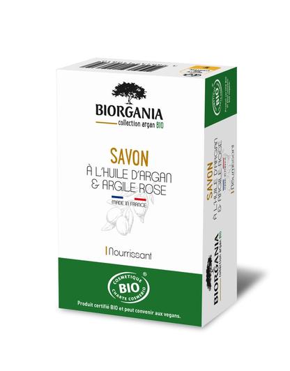 Savon solide bio huile d'argan & argile rose 100g