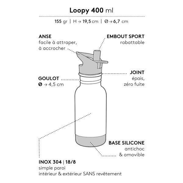 Gourde enfant inox Loopy Oiseaux 40cl thumbnail