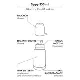 Gourde enfant inox Sippy Colibri rose 35cl thumbnail