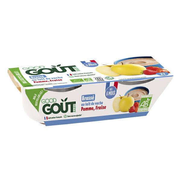 Brassé pomme fraise dès 6 mois 2x100g