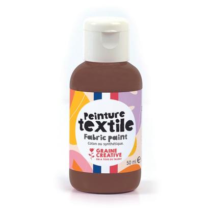 Peinture pour textile 50 ml - chocolat