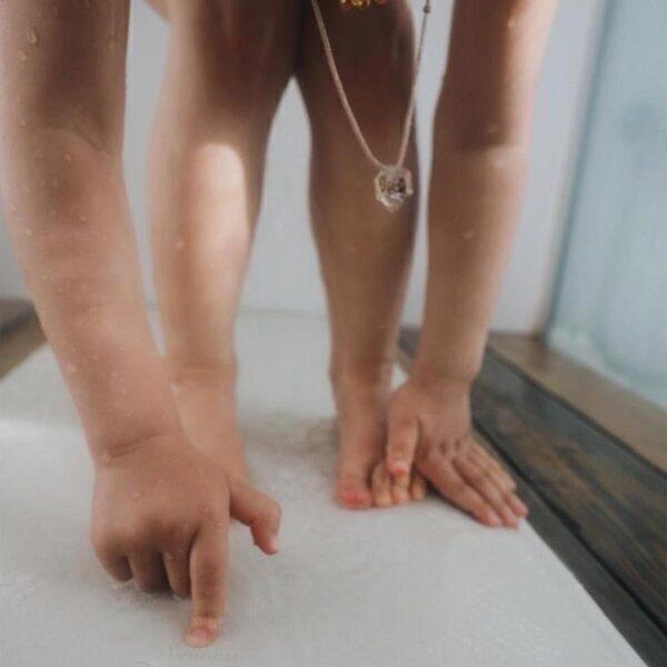 Tapis de bain caoutchouc naturel 75x34 cm - Marbre thumbnail