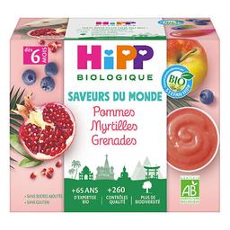 Coupelles pommes myrtilles grenades dès 6 mois 4x100g