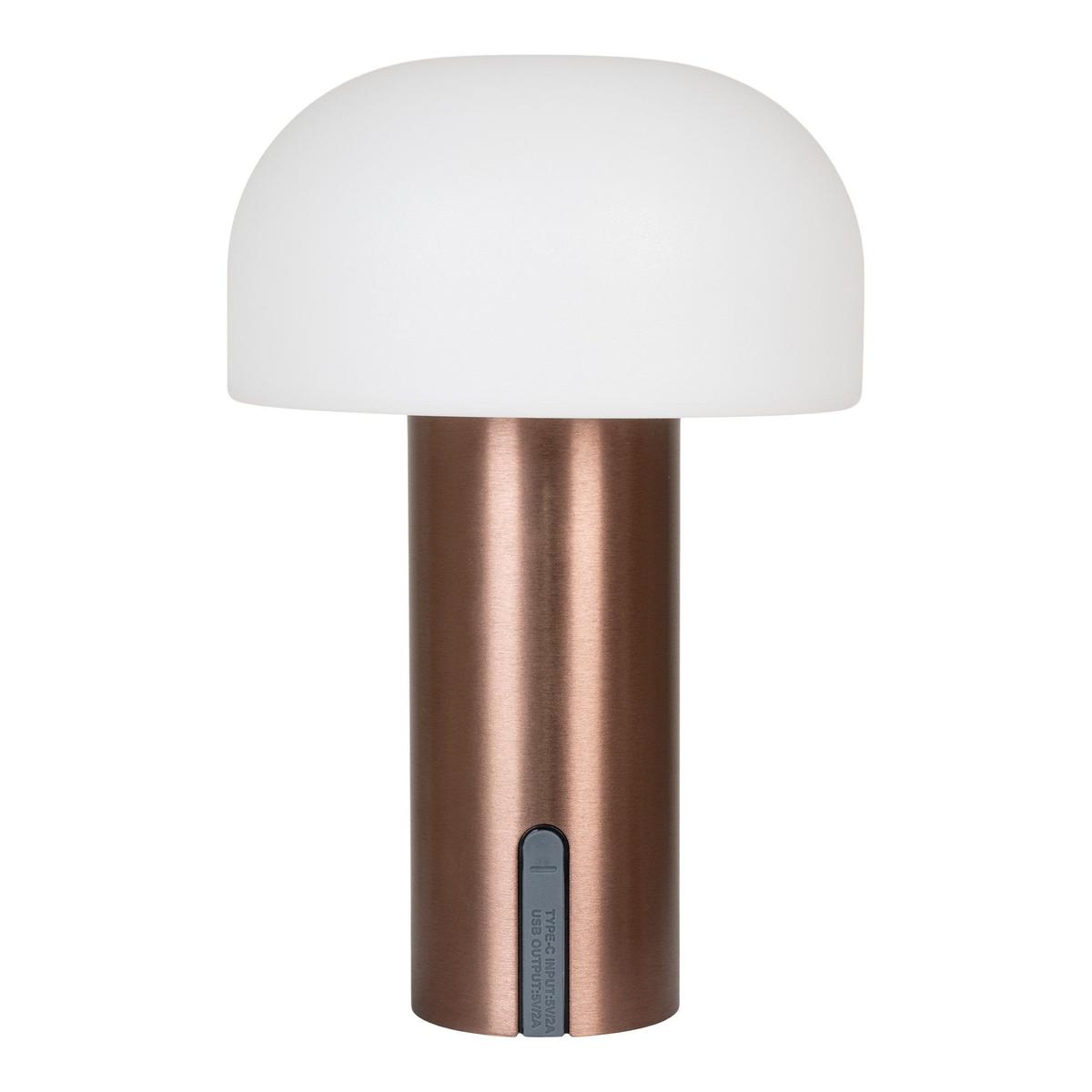 Lampe blanc cuivre rechargeable thumbnail