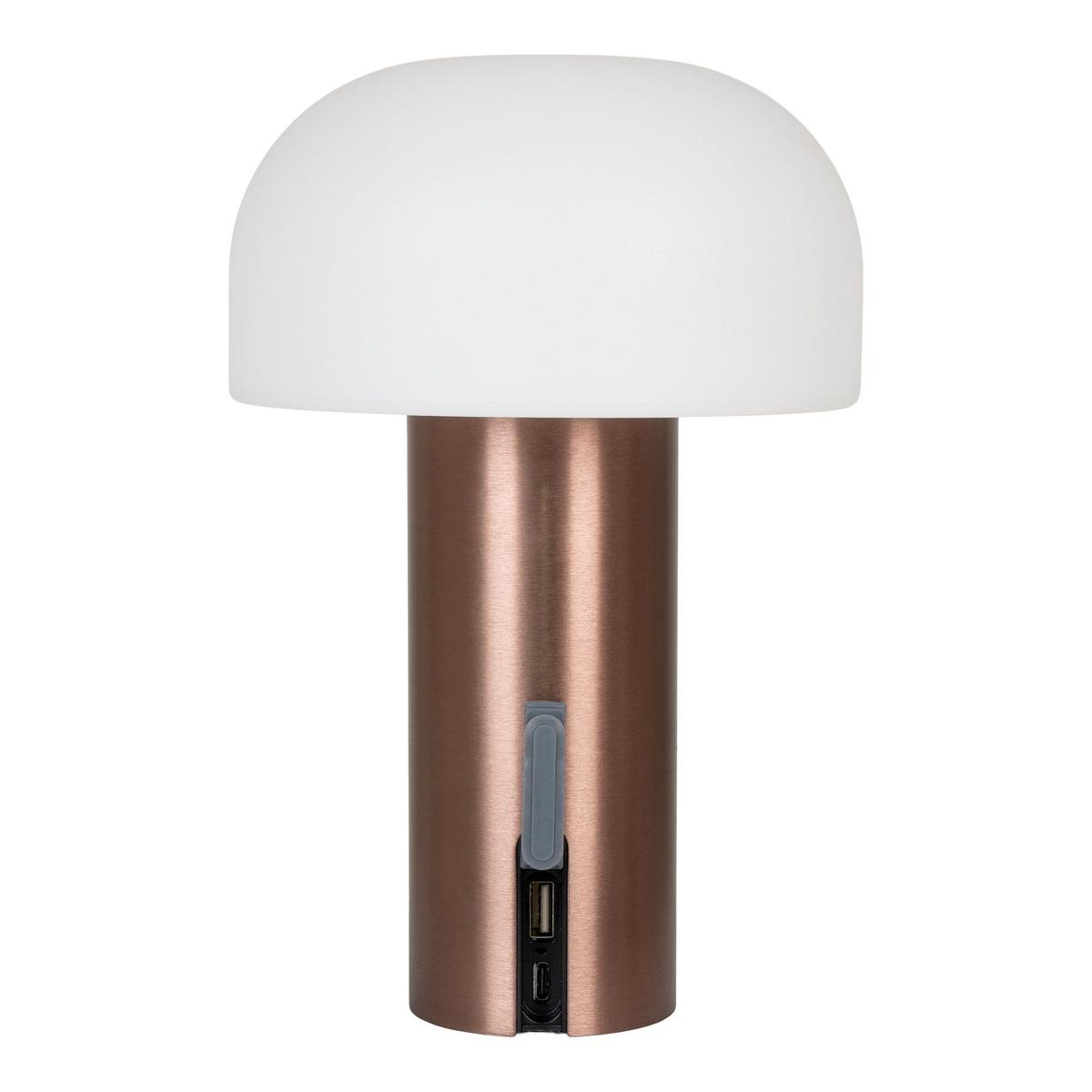 Lampe blanc cuivre rechargeable thumbnail