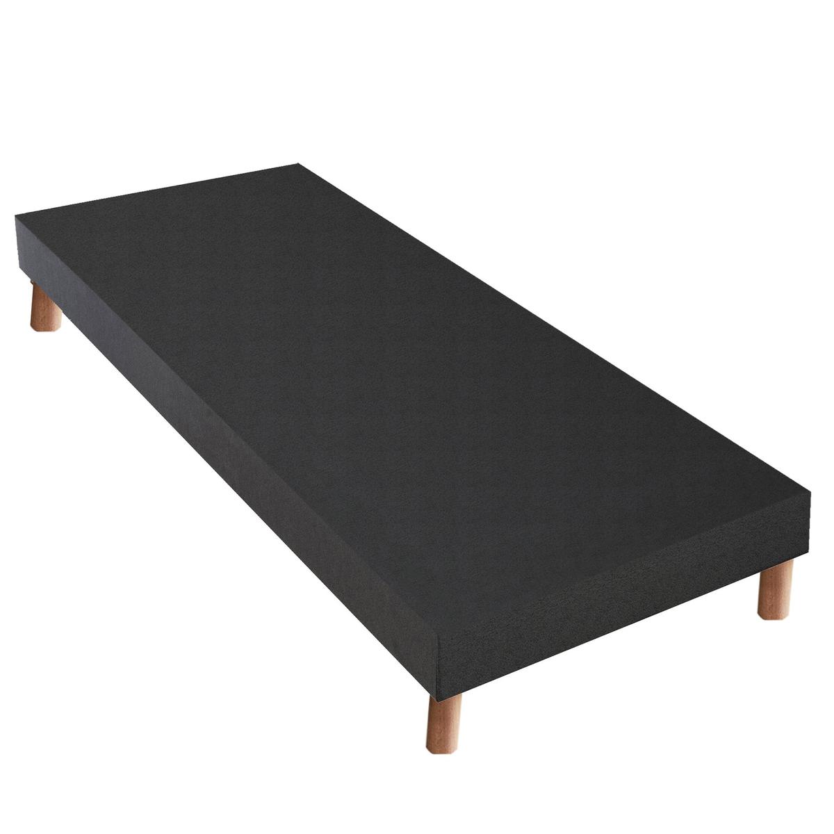 Ensemble matelas mousse hr sommier noir 90x190 thumbnail