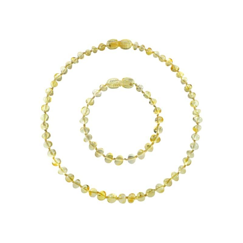 Box bracelet 14cm et collier 32cm en Ambre - thumbnail