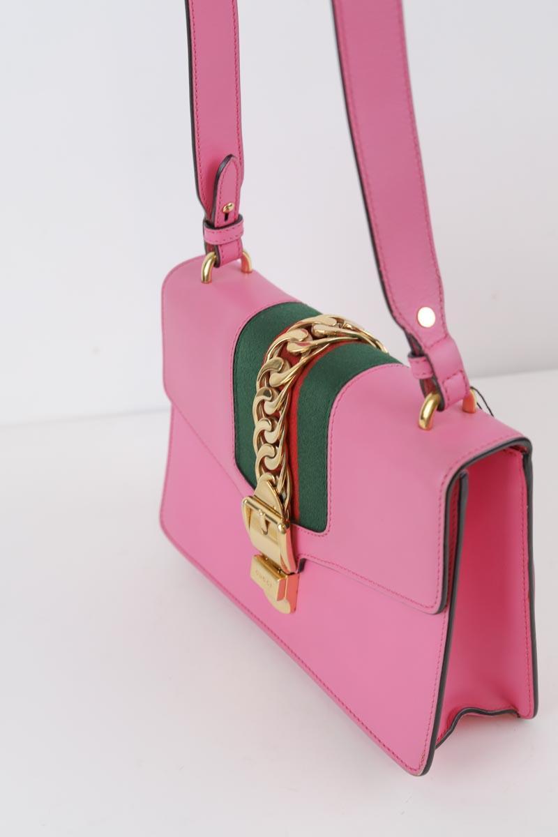 Sac porté épaule Sylvie Gucci en cuir thumbnail
