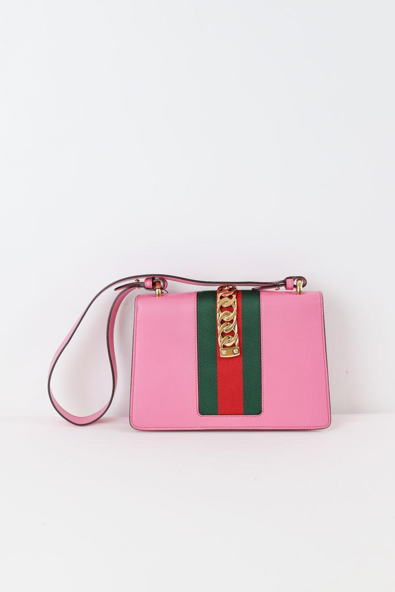 Sac porté épaule Sylvie Gucci en cuir thumbnail