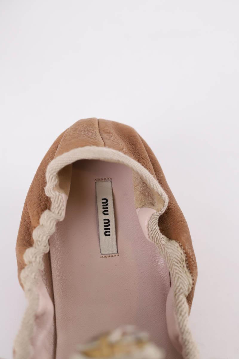 Ballerines Miu Miu en cuir thumbnail