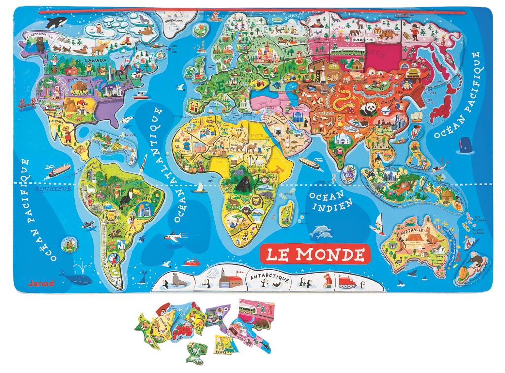 Puzzle Monde Magnétique 92 Pièces thumbnail