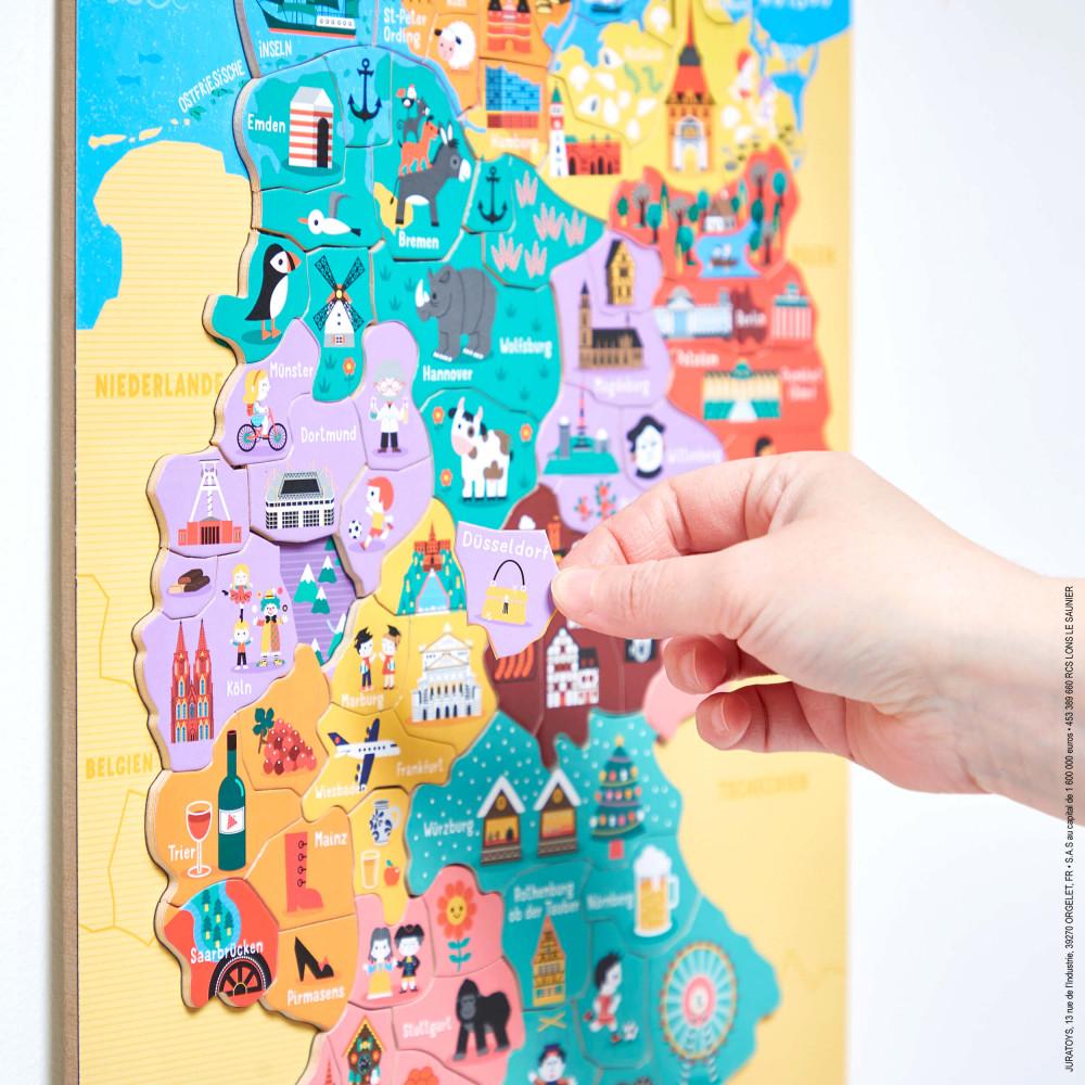 Puzzle carte d'Allemagne magnétique thumbnail