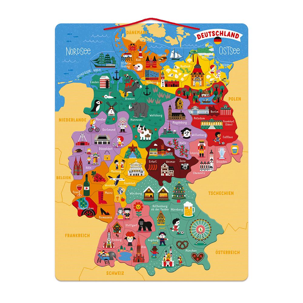 Puzzle carte d'Allemagne magnétique thumbnail