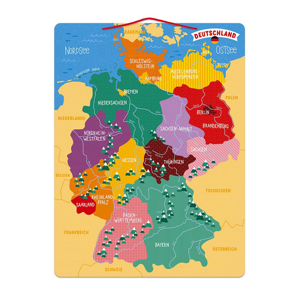 Puzzle carte d'Allemagne magnétique thumbnail