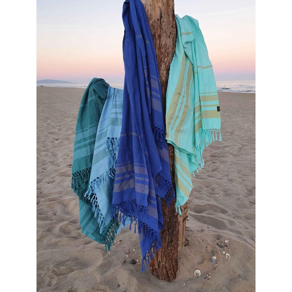 Fouta en coton biologique Almond - 90 x 160 cm thumbnail