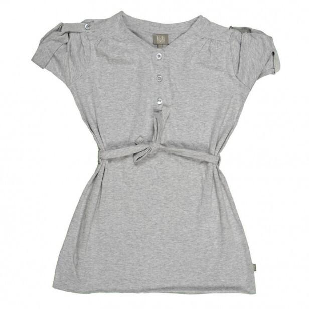 Robe Grise avec Ceinture en Coton Bio