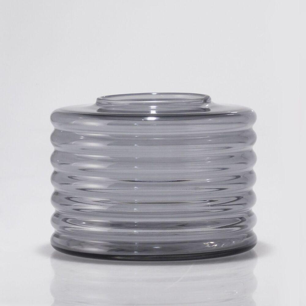 Vase déco en verre soufflé gris anthracite thumbnail