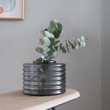 Vase déco en verre soufflé gris anthracite thumbnail