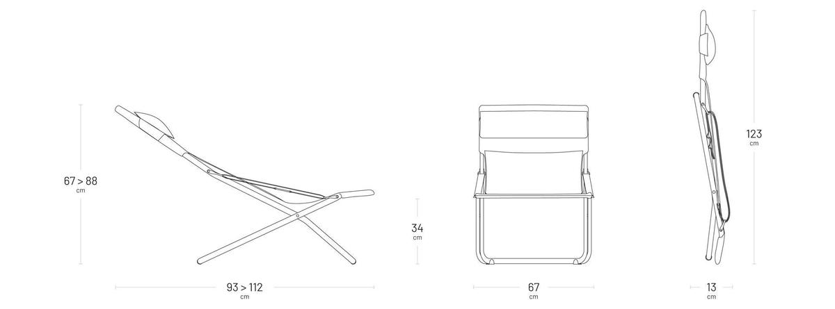 Chaise longue / bain de soleil pliant - TRANSABED thumbnail