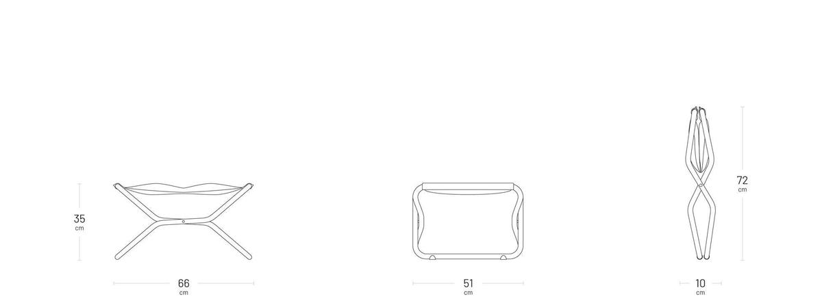 Repose-jambes / tabouret matelassé pliant - NEXT thumbnail