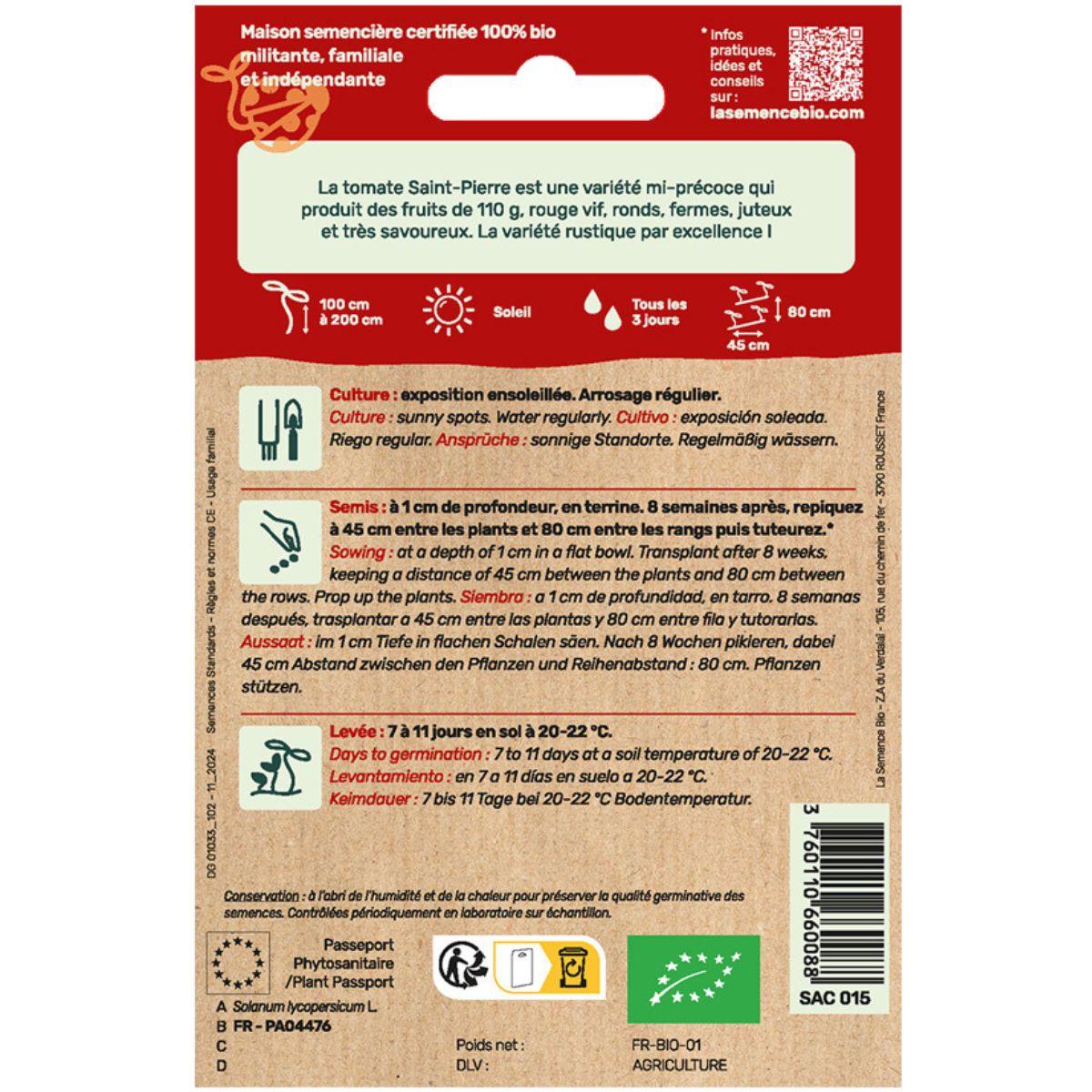 Graines de Tomate Saint-Pierre bio thumbnail