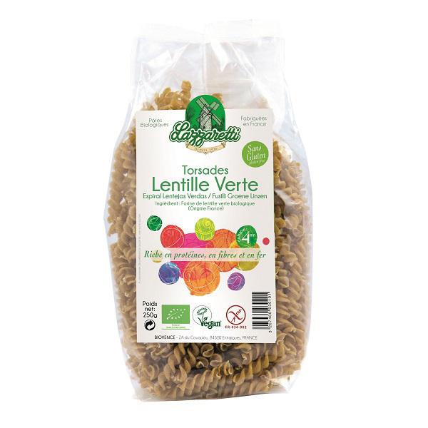 Torsades lentilles vertes bio 250g