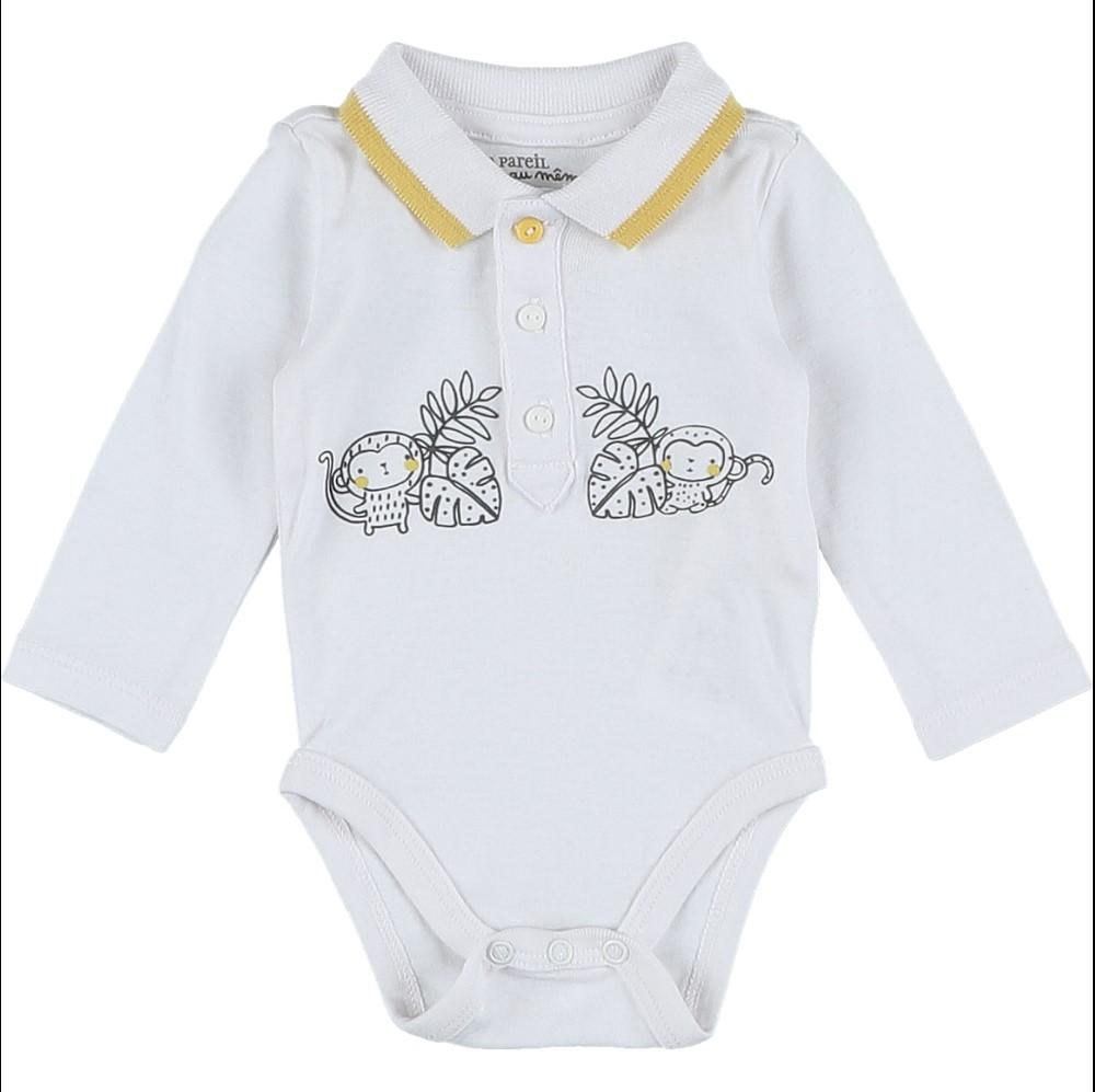 DPAM - Polo blanc, moutarde thumbnail