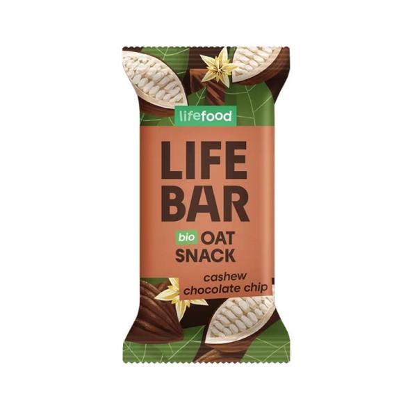 Barre Lifebar snack d'avoine noix de cajou chocolate chips 40g thumbnail