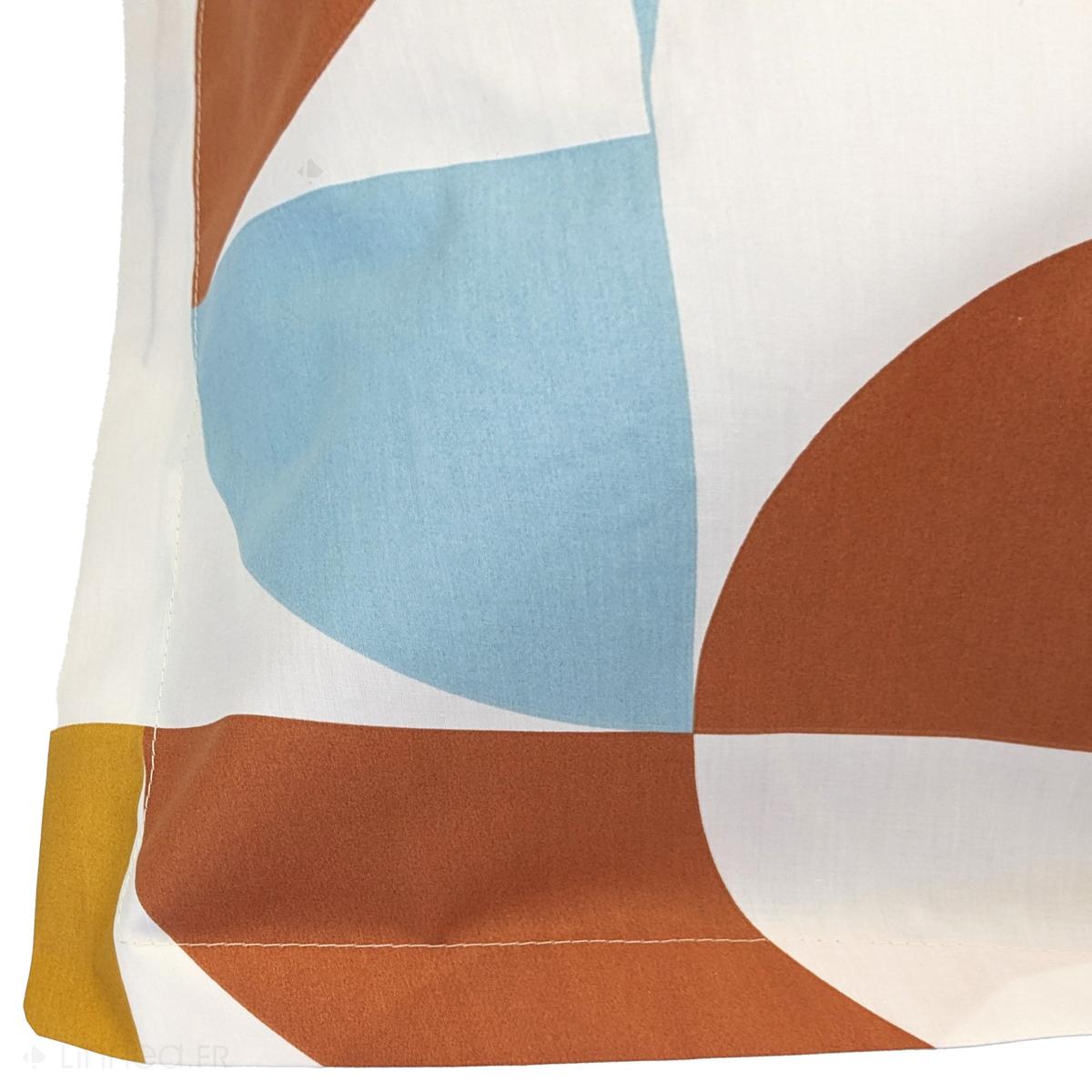 Taie d'oreiller 50x70 cm percale de coton MODULO bleu cobalt thumbnail