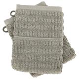 Lot de 2 gants de toilette en fils retors 16x21 cm pur coton col thumbnail