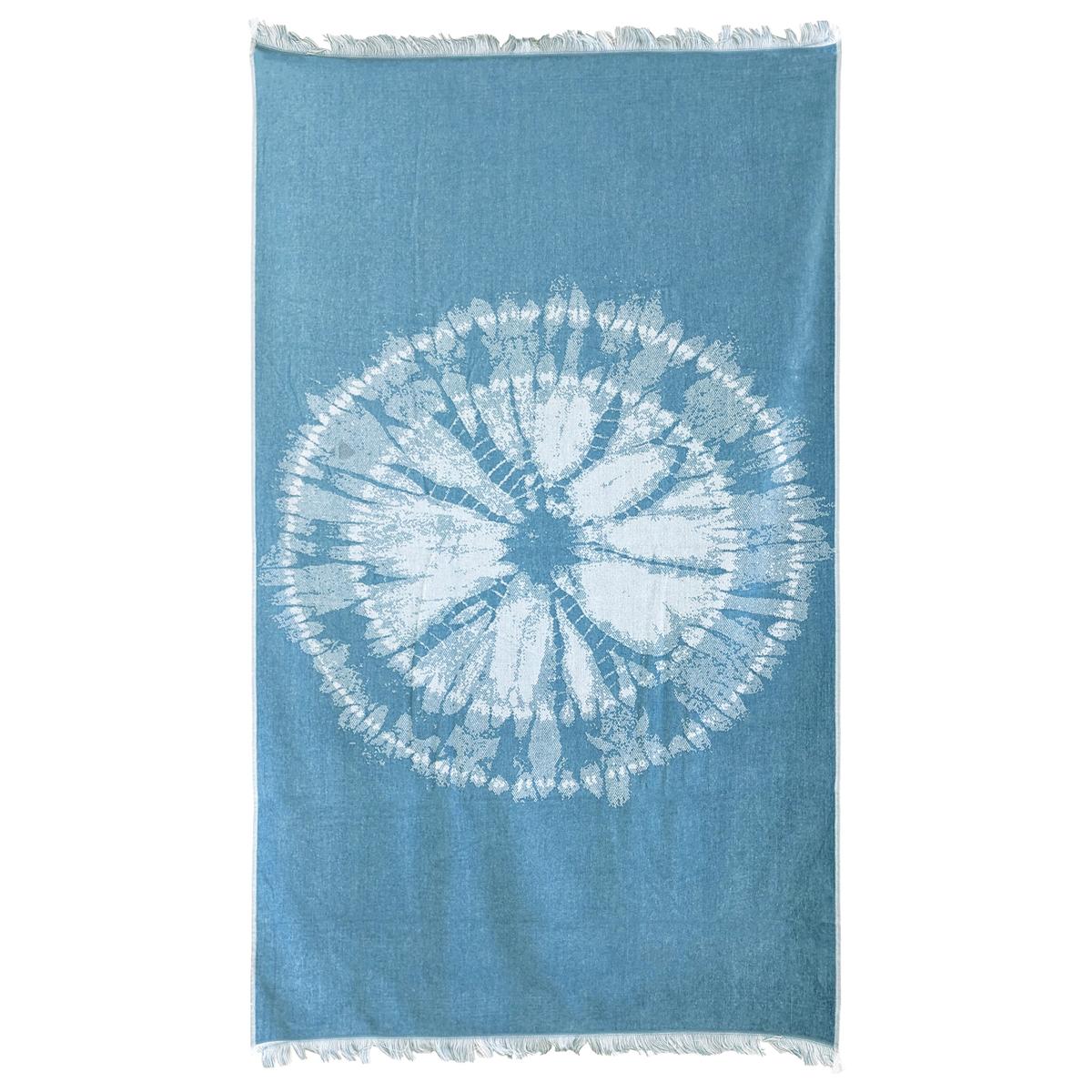 Drap de plage 100x180 cm pur coton collection MOLAROTTO bleu thumbnail