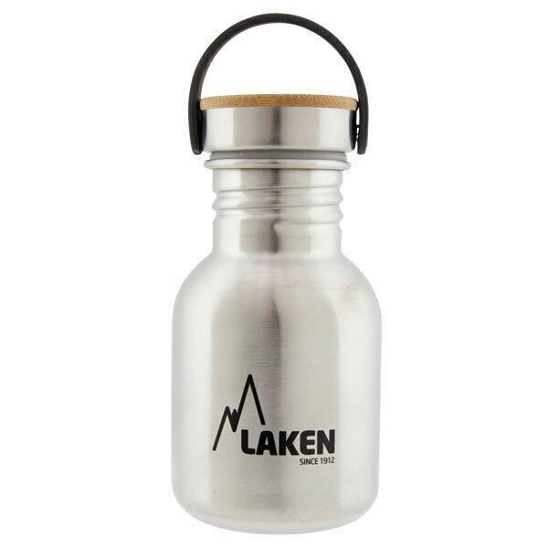 Petite gourde inox 350ml, bouchon inox et bambou thumbnail