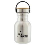 Petite gourde inox 350ml, bouchon inox et bambou thumbnail