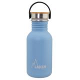 Gourde inox 500ml Bleu, bouchon inox et bambou thumbnail