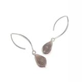 Boucles D'Oreilles Iara Agate Grise Argent 925 thumbnail