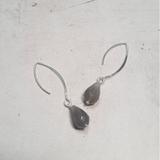Boucles D'Oreilles Iara Agate Grise Argent 925 thumbnail