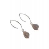 Boucles D'Oreilles Iara Agate Grise Argent 925 thumbnail