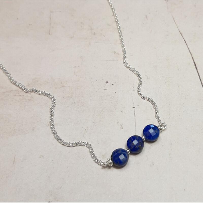 Collier Maya Lapis-Lazuli et Argent 925 thumbnail