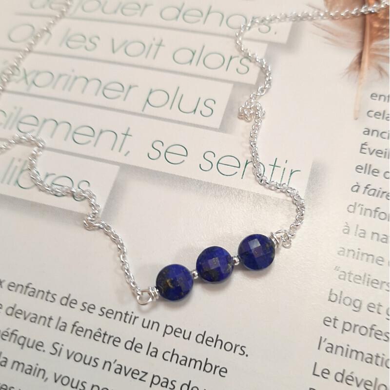 Collier Maya Lapis-Lazuli et Argent 925 thumbnail