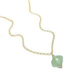 Collier Trèfle Aventurine Verte  Argent 925 Doré thumbnail