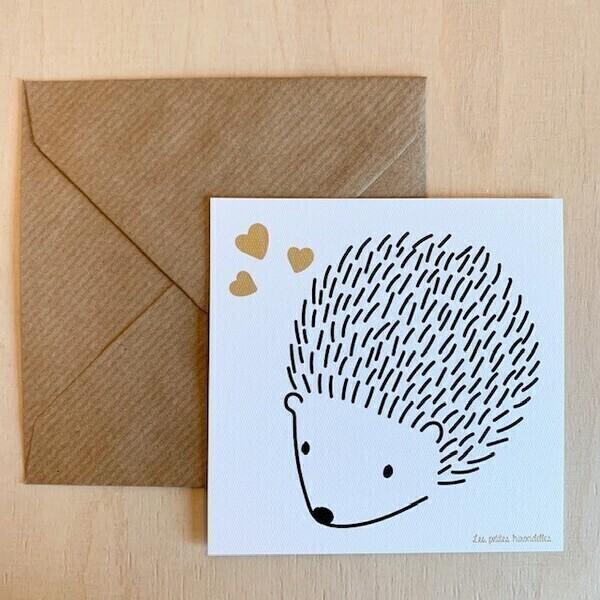 Carte de correspondance - Le hérisson amoureux thumbnail
