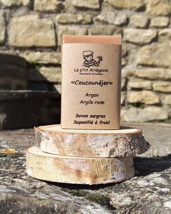 Savon artisanal  à l'argile rose et à l'argan - 100gr