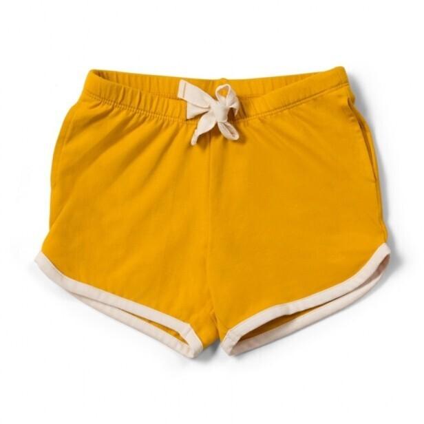 Short Bébé en Coton Bio Jaune Ocre thumbnail