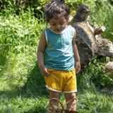 Short Bébé en Coton Bio Jaune Ocre thumbnail